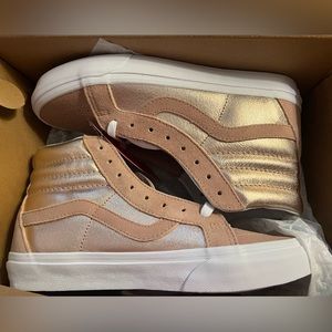 Vans sk8-Hi reissue hi-top, two-tone, metallic rose NIB rare mint 8.5 W US.